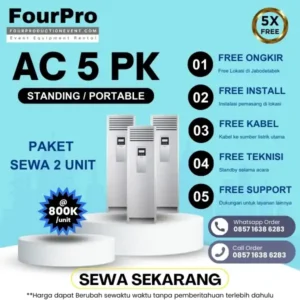 Sewa 2 AC Standing Portabel 5 PK