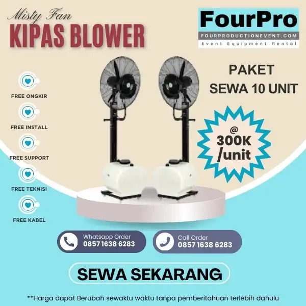 Sewa Kipas Blower Paket 10 Unit
