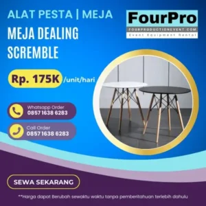Sewa Meja Dealing Scremble