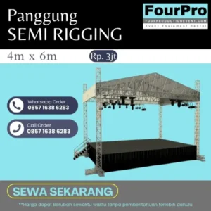 Sewa Panggung 4x6 Semi Rigging