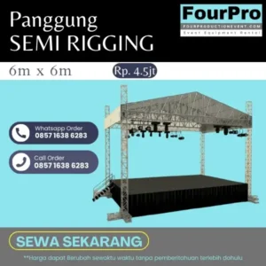 Sewa Panggung 6x6 Semi Rigging