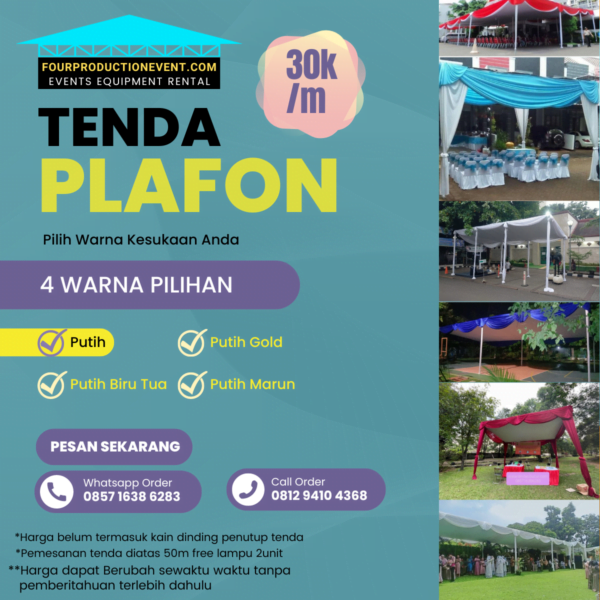 Sewa Tenda Plafon - Pilihan Warna Elegan untuk Acara Anda!