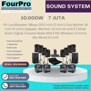 sewa sound system 10000W