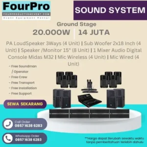 sewa sound system 20000W Ground Stage
