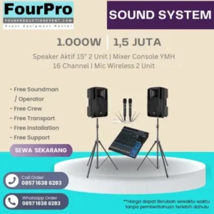sewa sound sytem 1000W